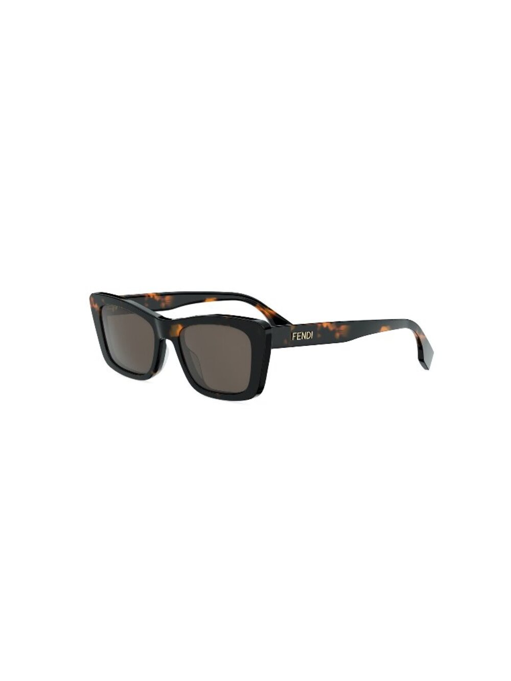 New FENDI Women's Sunglasses Acetate Frame LETTERING FE40185I 52N 53 Havana